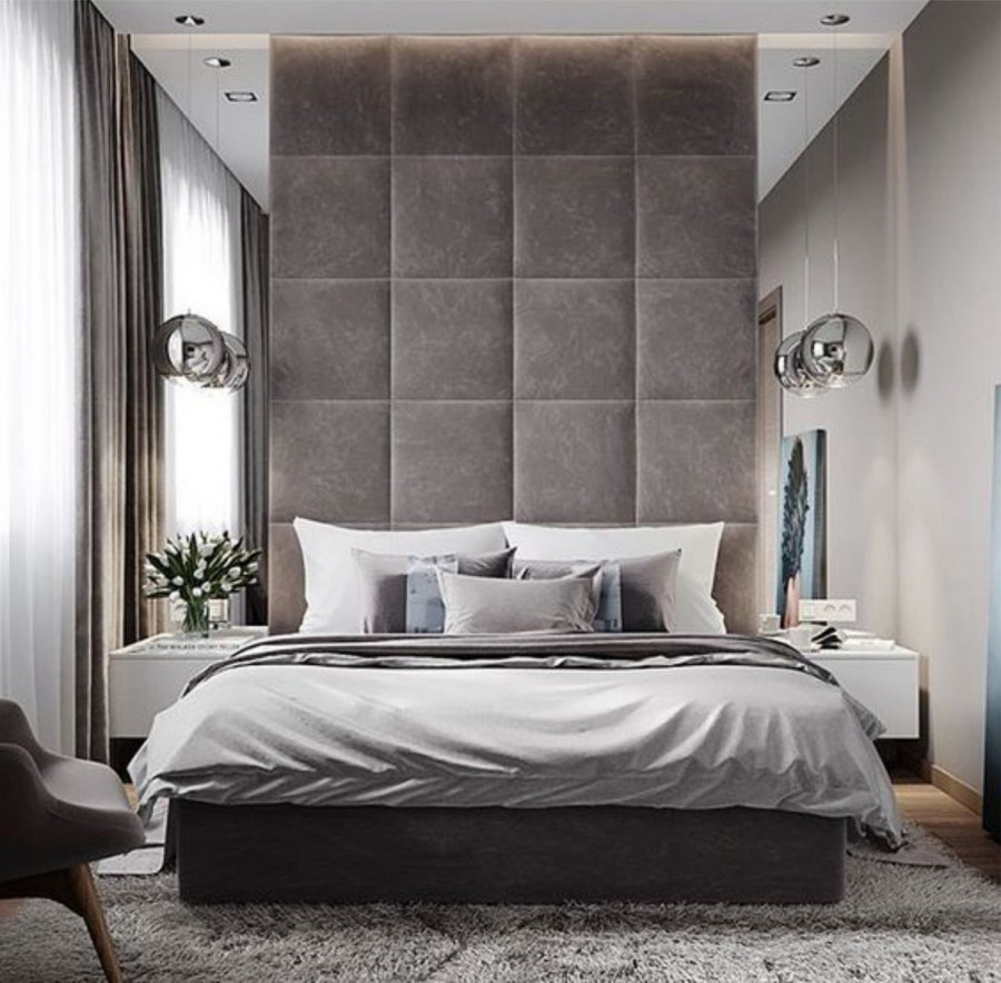 Мягкие панели на стену в спальню