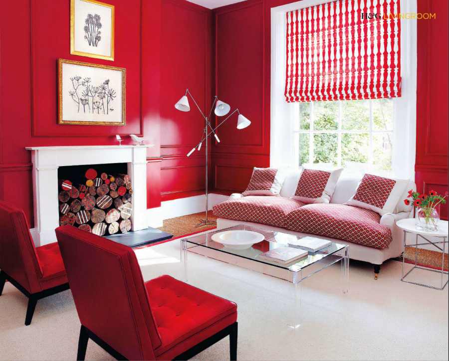 Стены цвета фуксии в интерьере