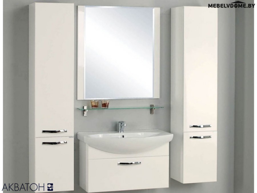 Тумба под раковину Aquaton Ария 80 подвесная белый 1a141701aa010