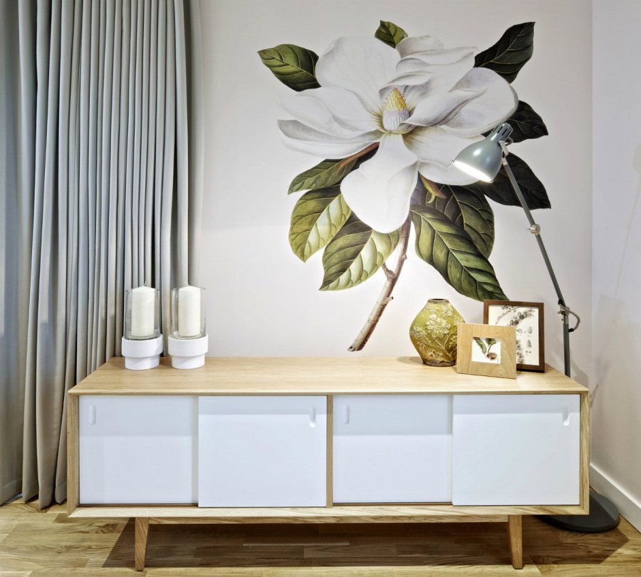 Роспись стен цветы