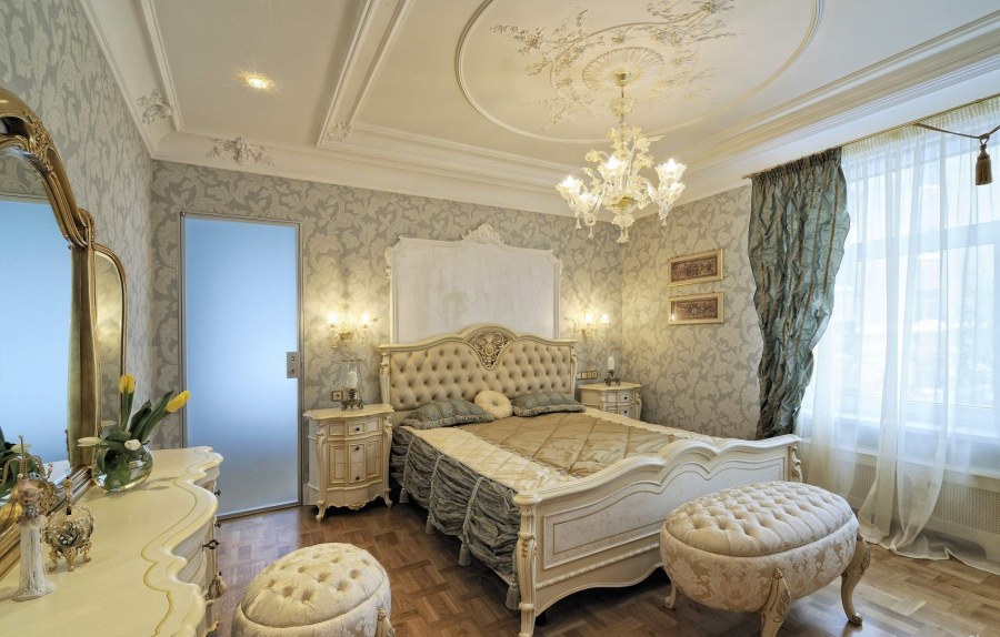 Отделка спальни в классическом стиле