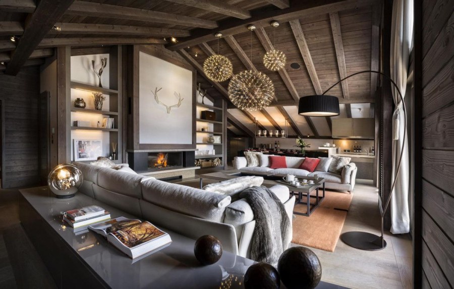 Шале Куршевель гостиная