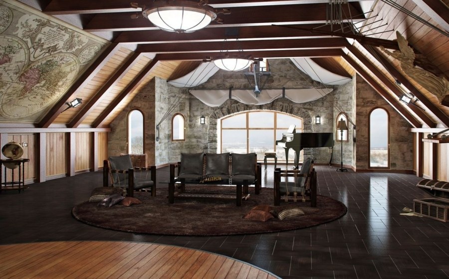 Особняк с мансардой