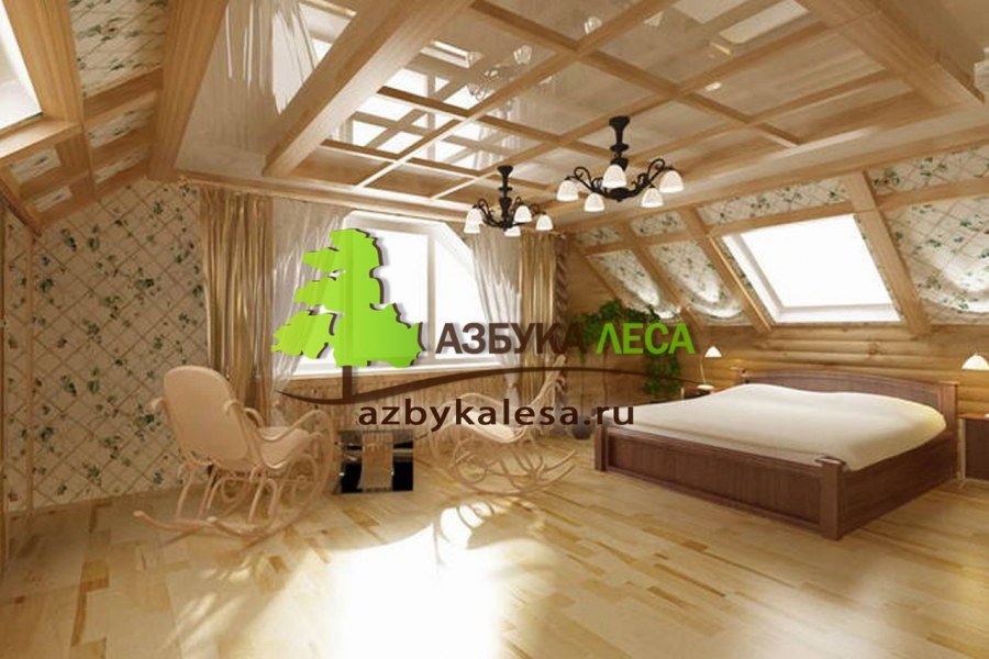 Оригинальная отделка мансарды