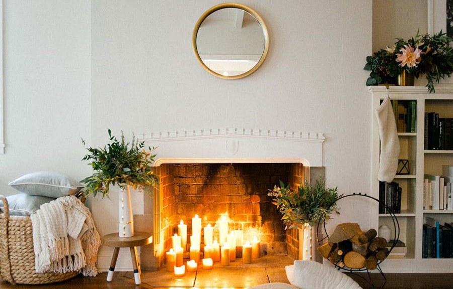 Уютный интерьер в стиле хюгге .дом