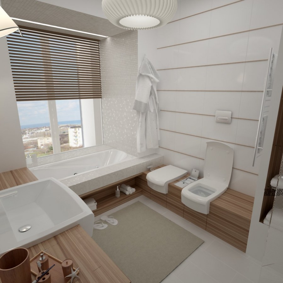 Ванная комната с совмещенным санузлом