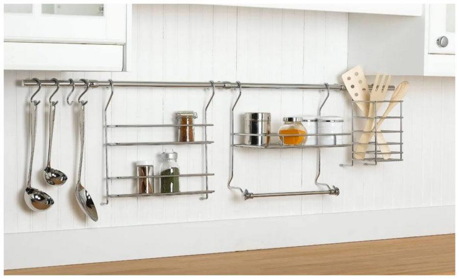 Золотой рейлинг на кухню