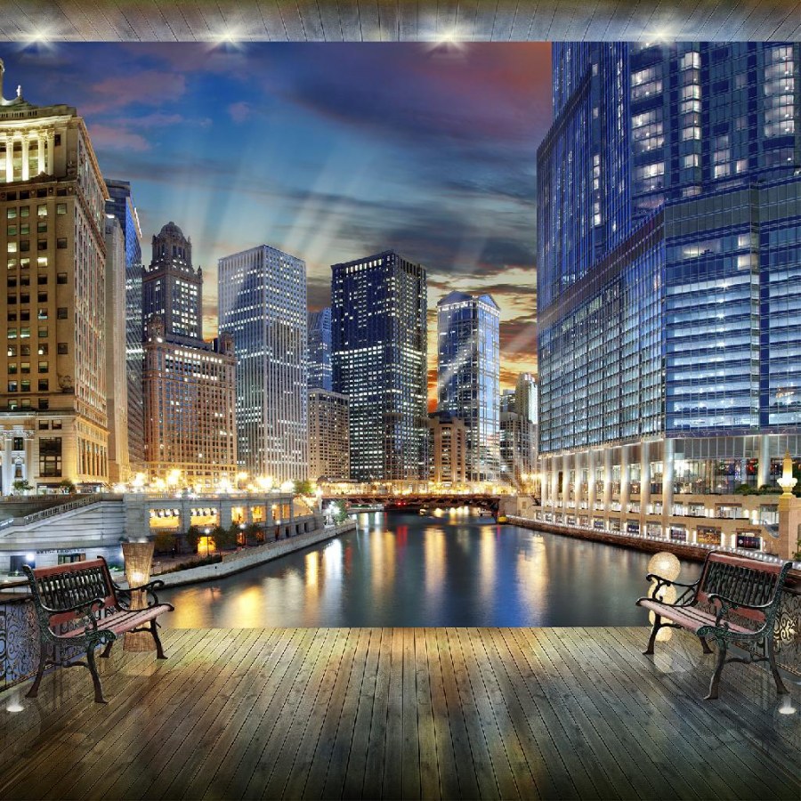 Панно ночной город