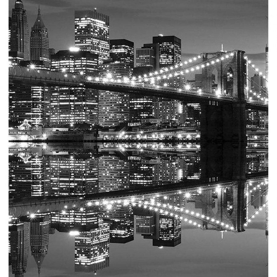 Фотообои Бруклинский мост черно белый