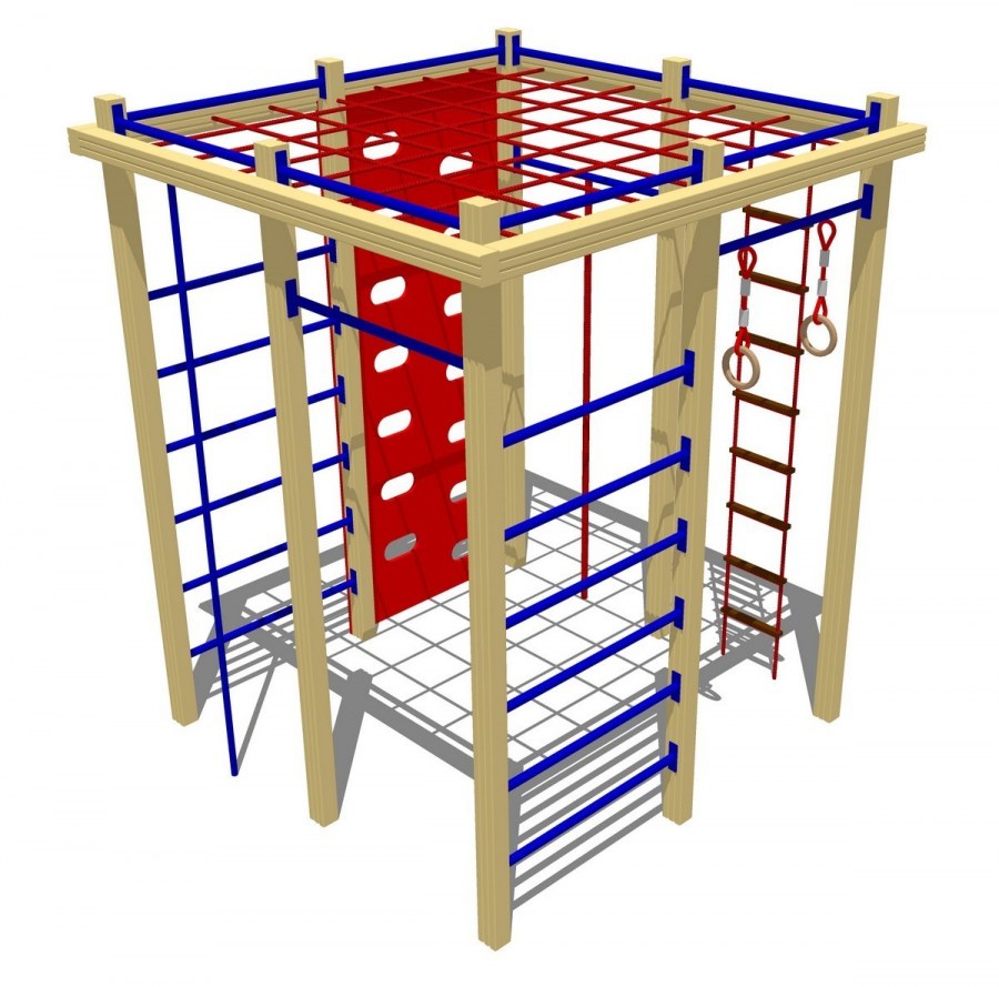 Детский спортивный комплекс уличный деревянный
