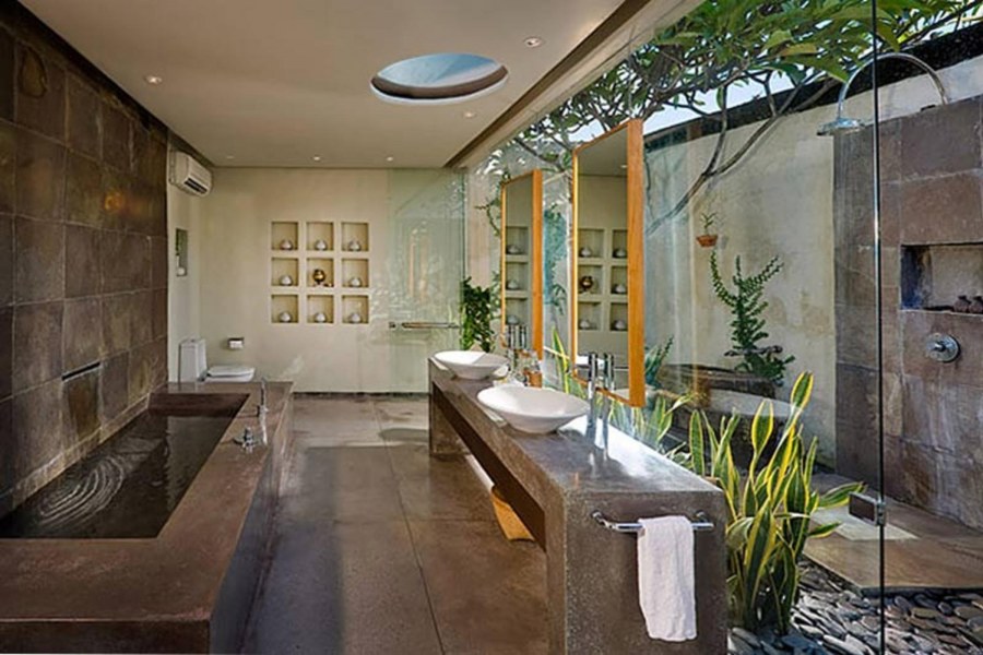 Душевая в балийском стиле