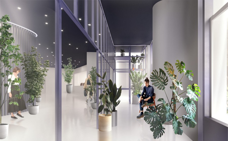 Интерьер банка 3d