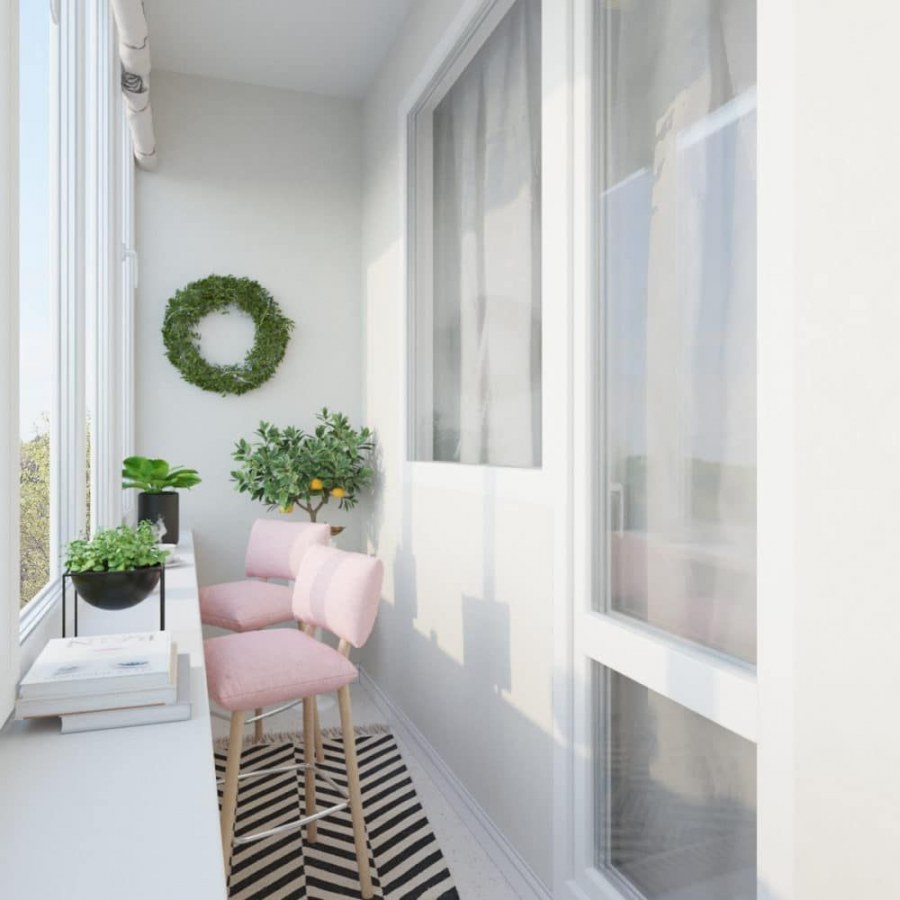 Балкон в скандинавском стиле