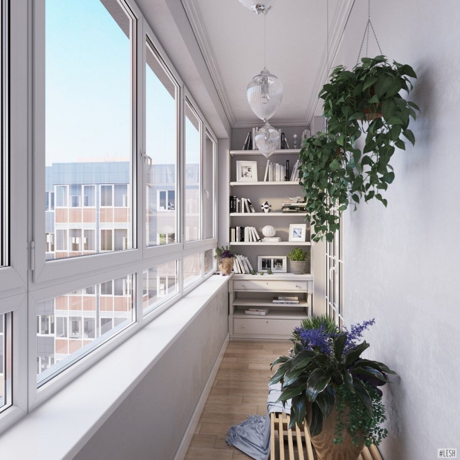 Отделка балкона декоративной штукатуркой