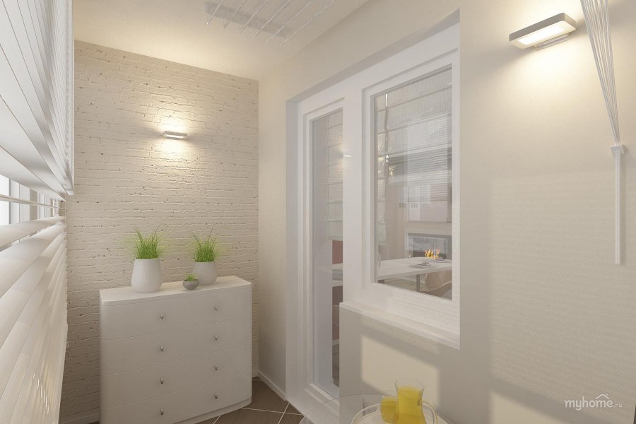 Интерьер балкона