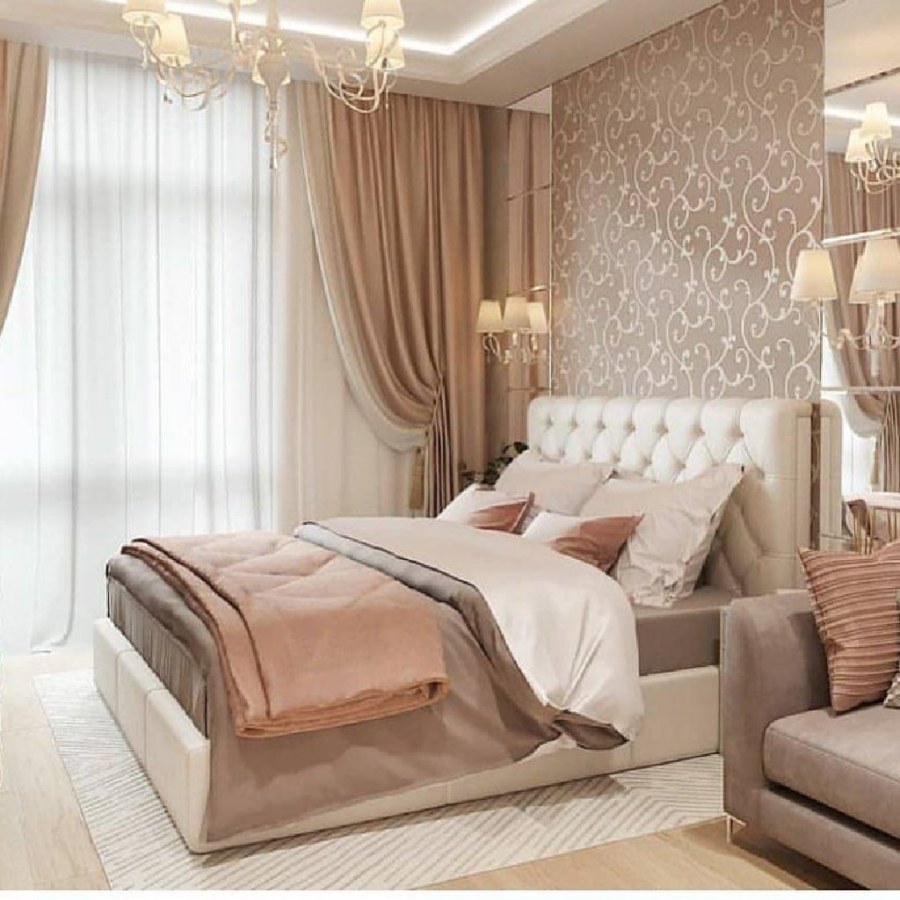 Бежевая спальня