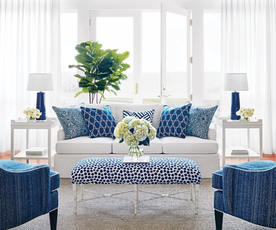 Интерьер с синими акцентами