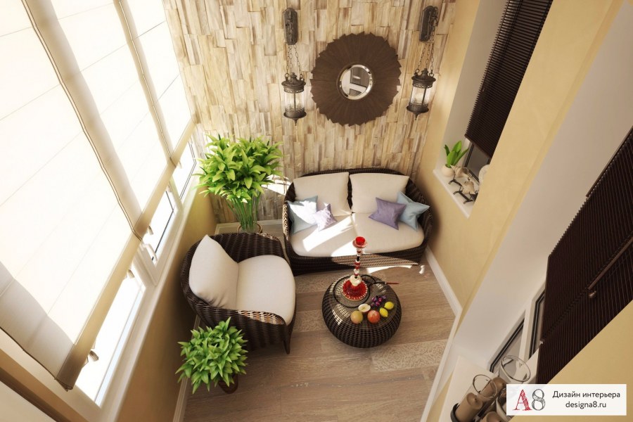 Уютная лоджия для отдыха