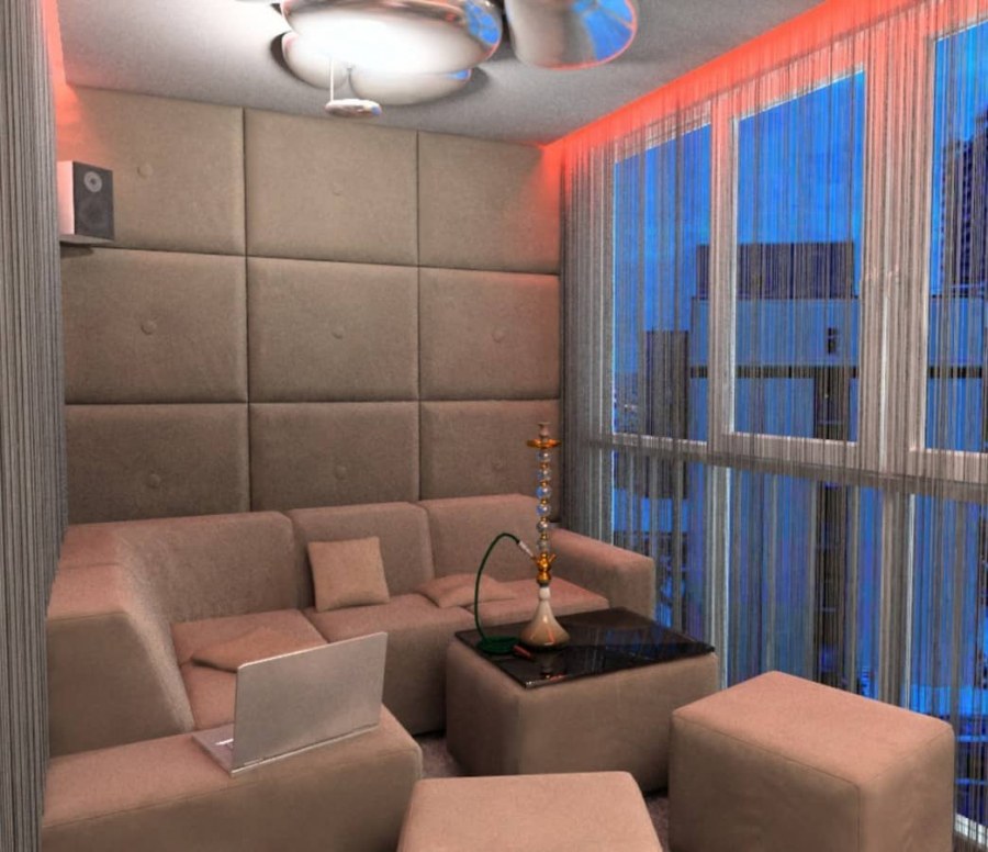 Лаунж зона на балконе