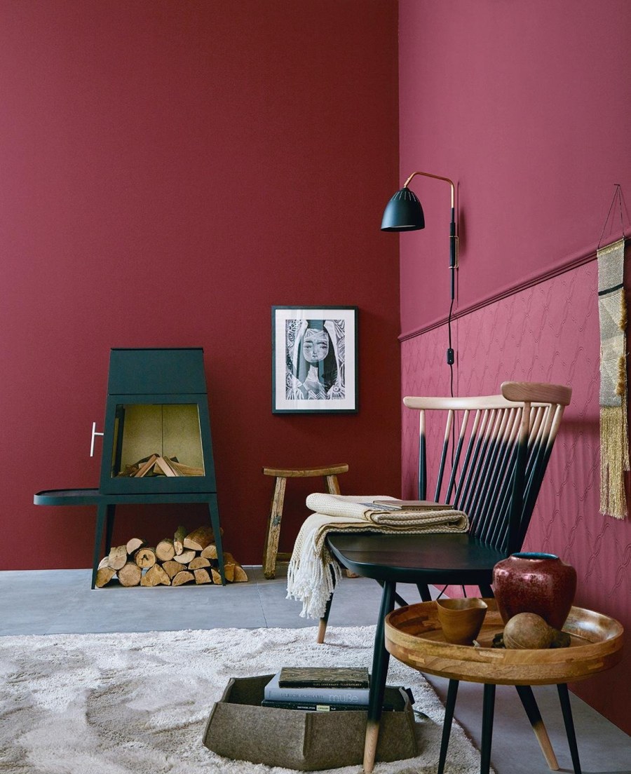 Краска на стенах в интерьере