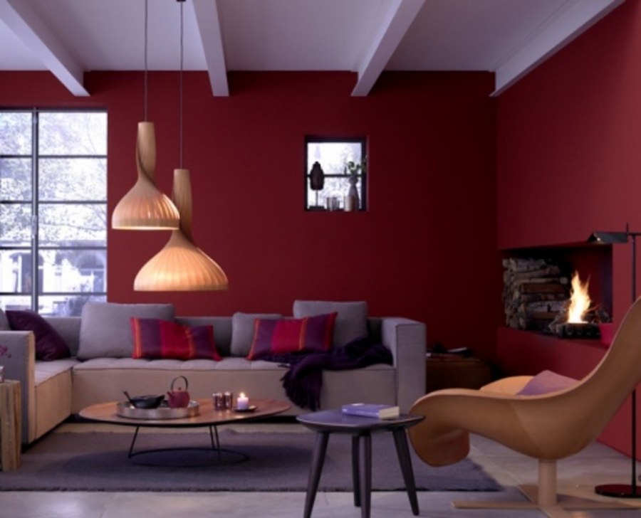 Бордовый цвет в интерьере