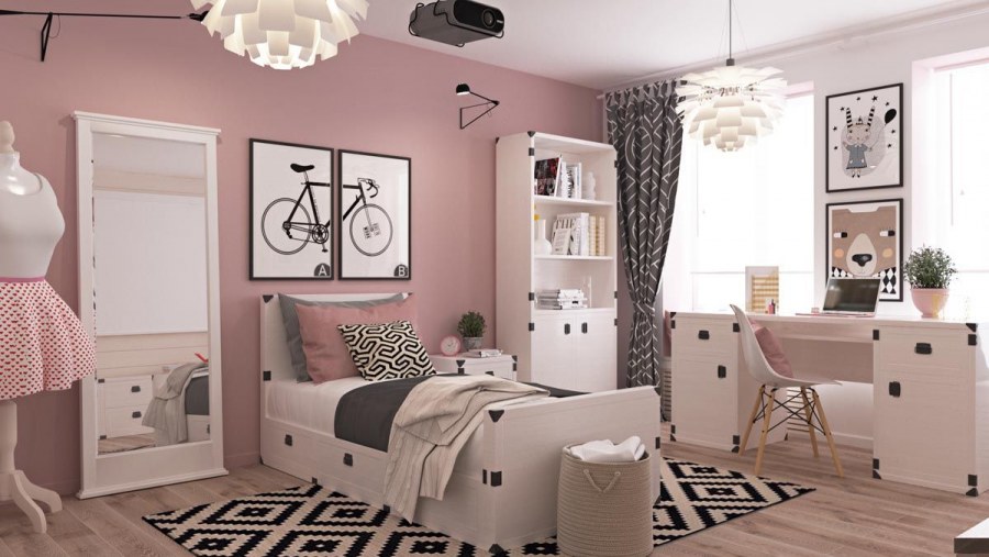 Стиль комнаты для подростка девочки