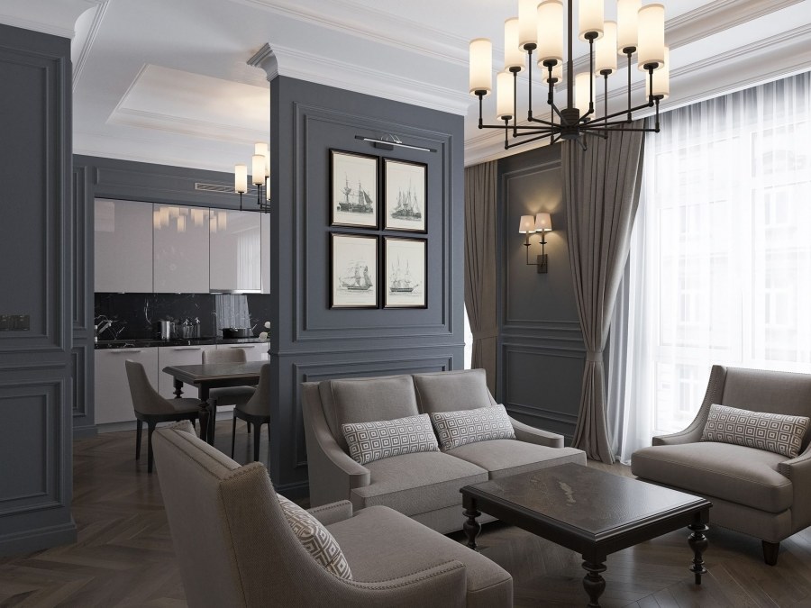 Французская Неоклассика гостиная