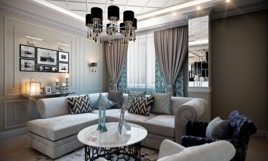 Гостиная американская Неоклассика