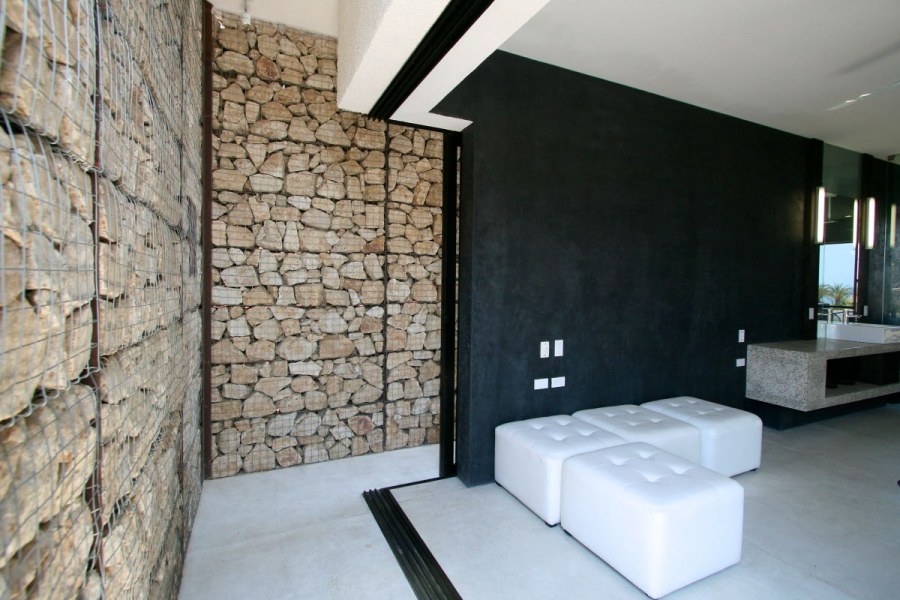 Габионы в интерьере