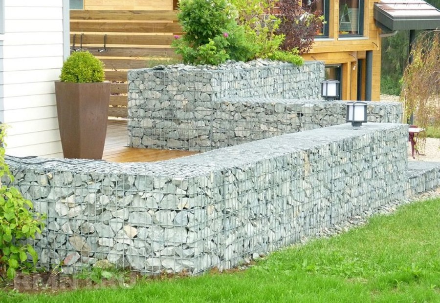 Террасирование габионами