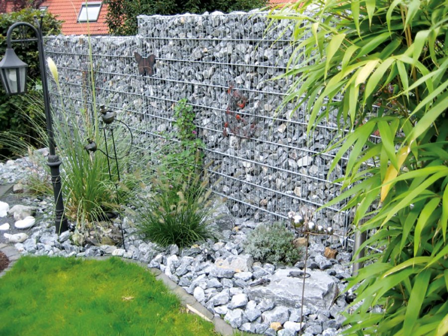 Пергоны с камнем забор