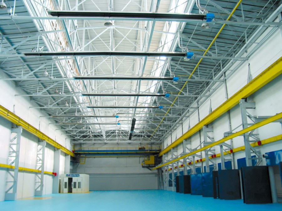 Газовое лучистое отопление производственных зданий