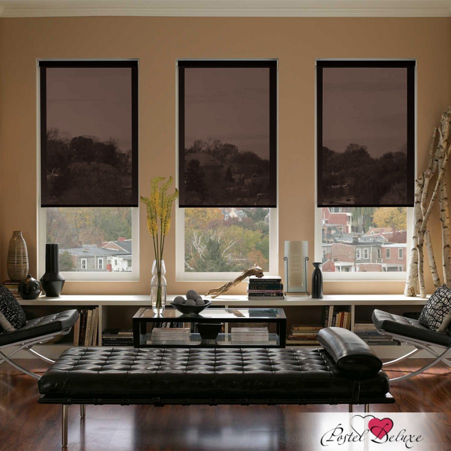 Римские шторы на большие окна