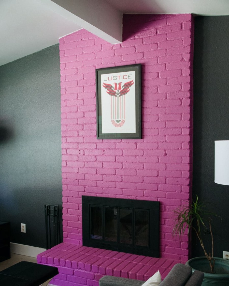 Разноцветный кирпич в интерьере