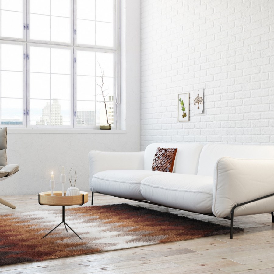 Белый диван в интерьере