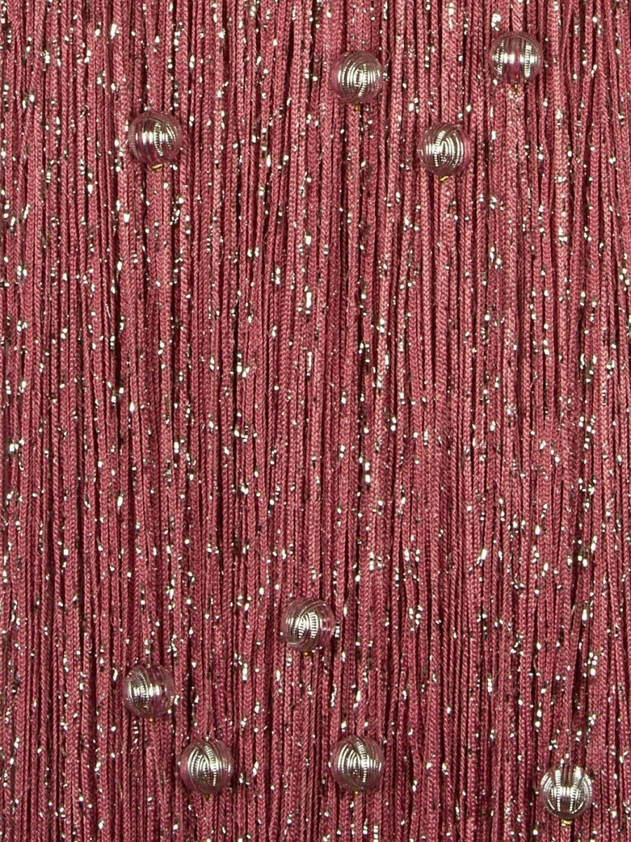 Штора-лапша нитяная "кисея Люрекс с шариками"