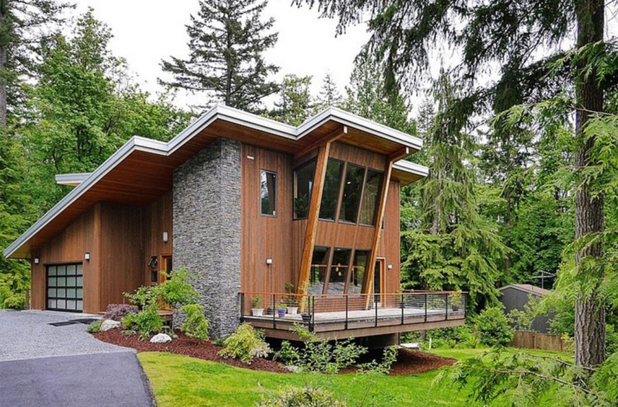 Tiny House с односкатной крышей
