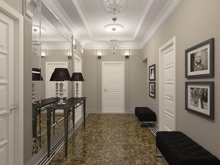 Коридор в стиле современная классика