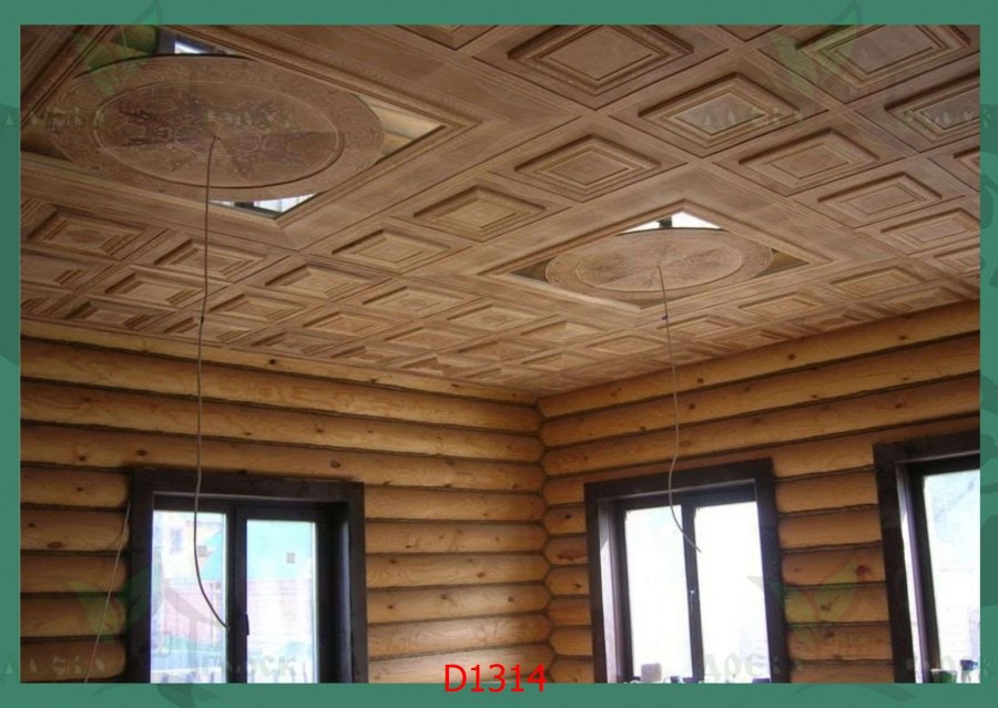 Отделка потолка в деревянном доме