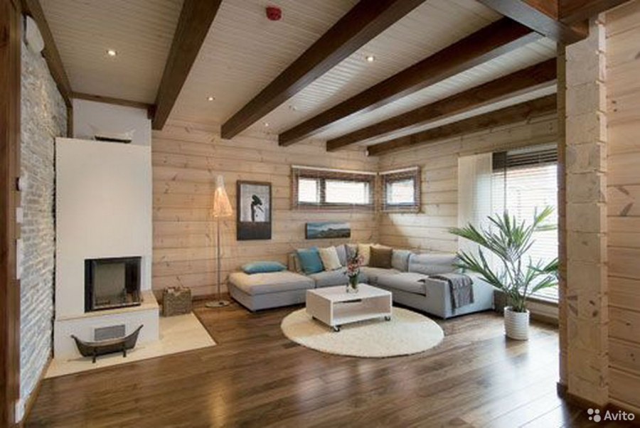 Деревянные потолки в частном доме