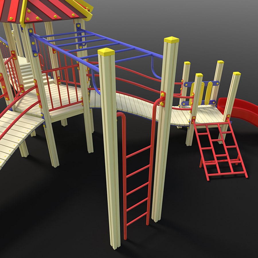 Детская площадка 3д модель архикад
