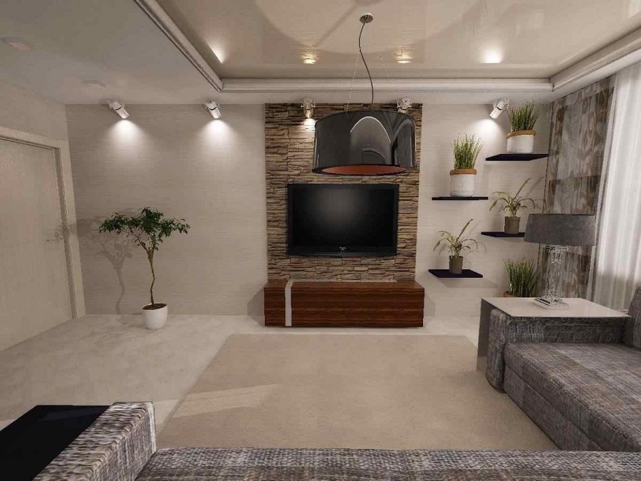 Интерьер гостиной 30 кв