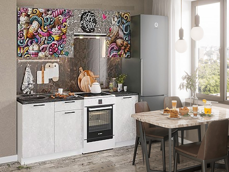 Кухня София 2.1 бетон