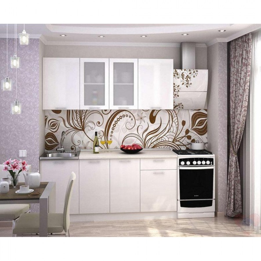 Кухня Ксения белый глянец Стендмебель