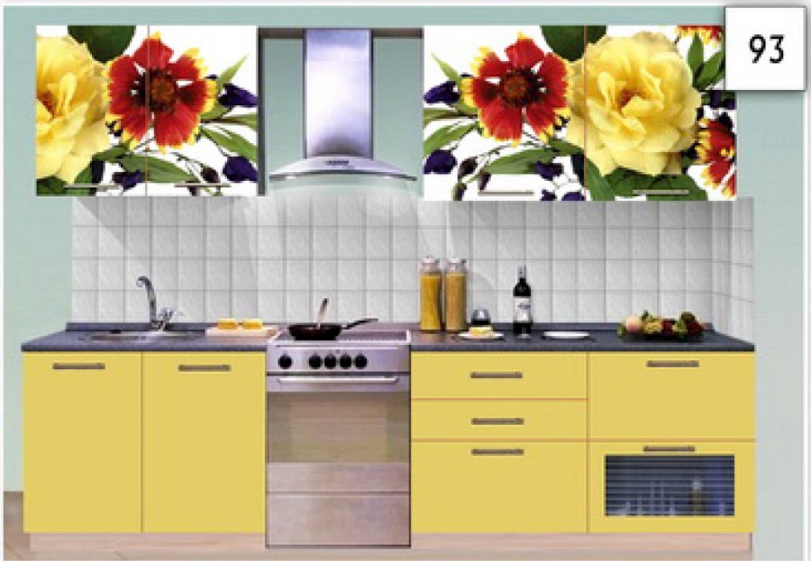 Кухонные фасады с цветами