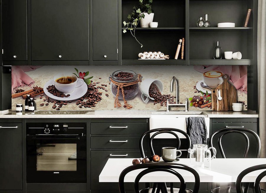 Виниловый кухонный фартук