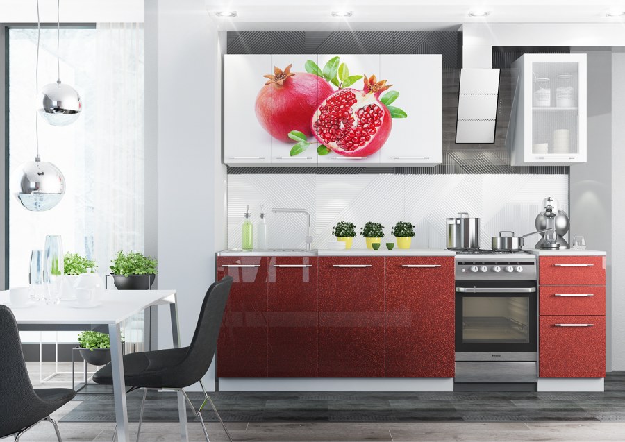 Кухня олива ДСВ гранат