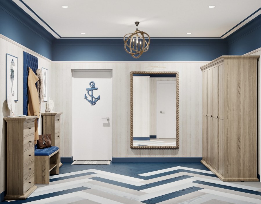 Коридор в морском стиле