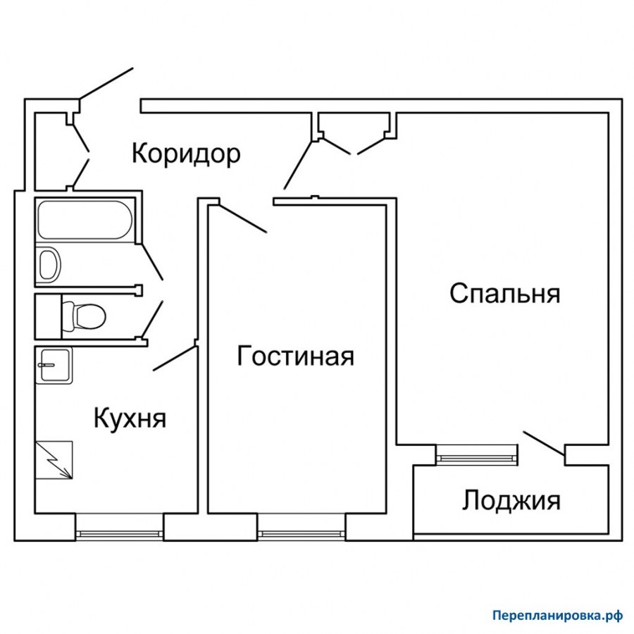 План квартиры двушка