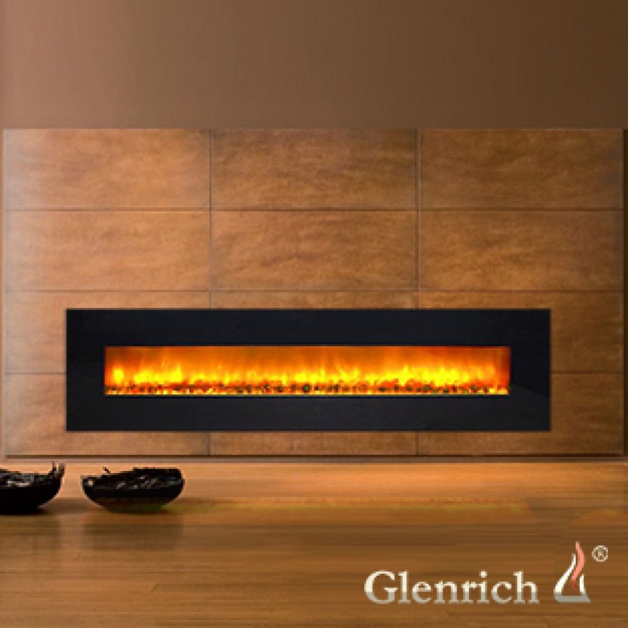 Электрический камин Гленрич Genius 240 Black Glass